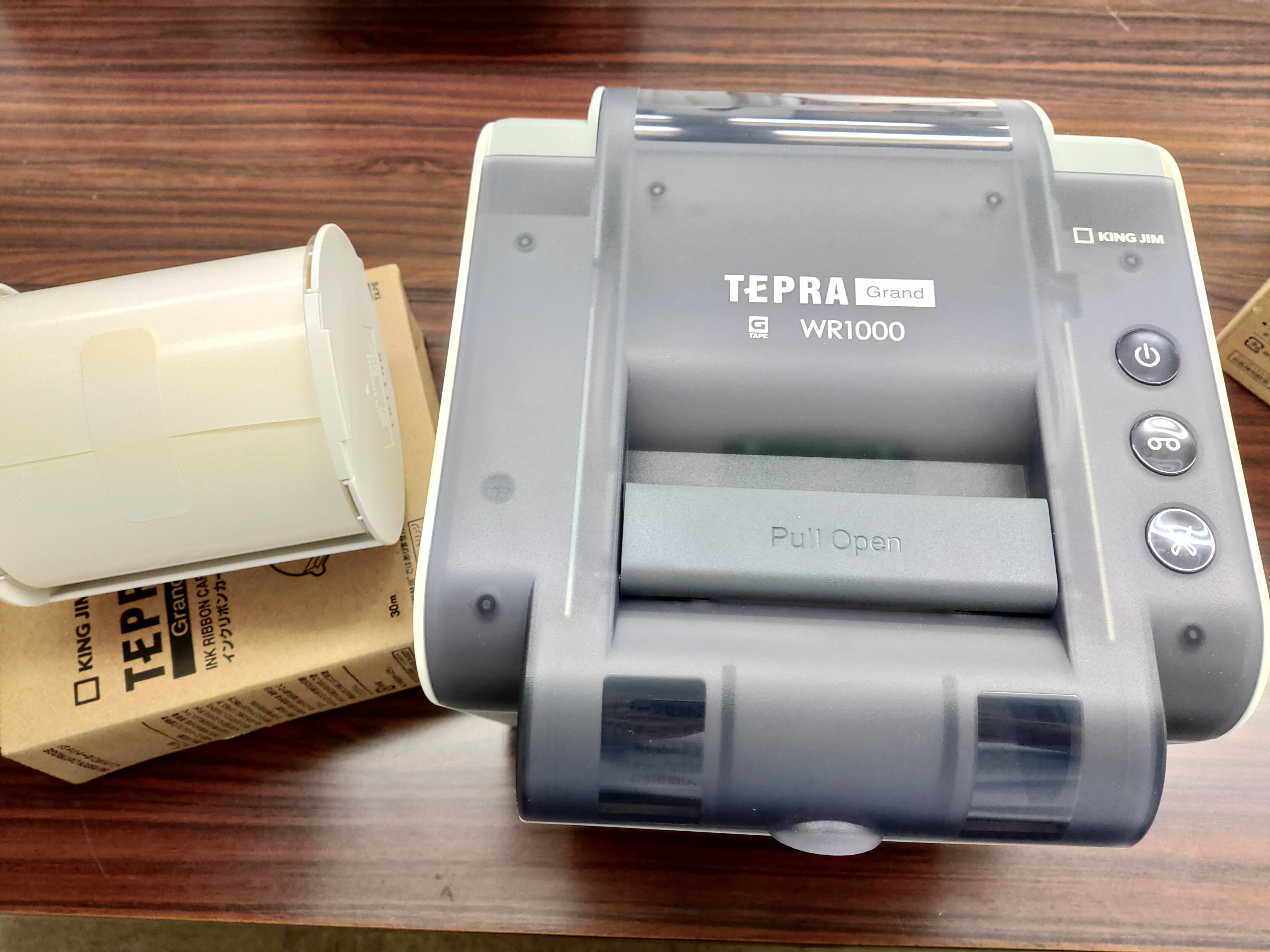 ベビーグッズも大集合 テプラGrand テープカートリッジ WL100T 100mm 透明 キングジム 電卓・デジタル文具