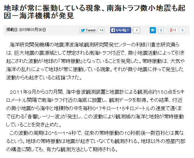 業務で測定している常時微動の振動の一部は微小地震からの波も受けているのかな？