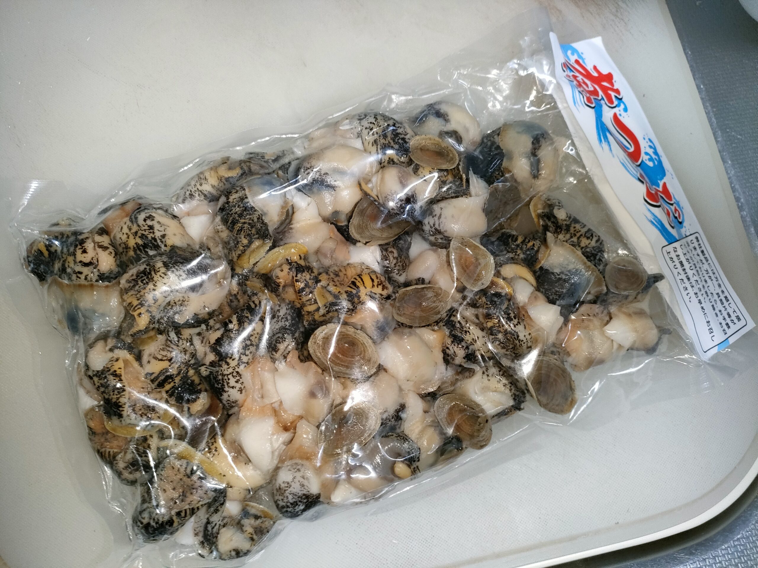 一年前の鍛高譚プレゼントでもらった冷凍煮つぶ貝を食ってみた　