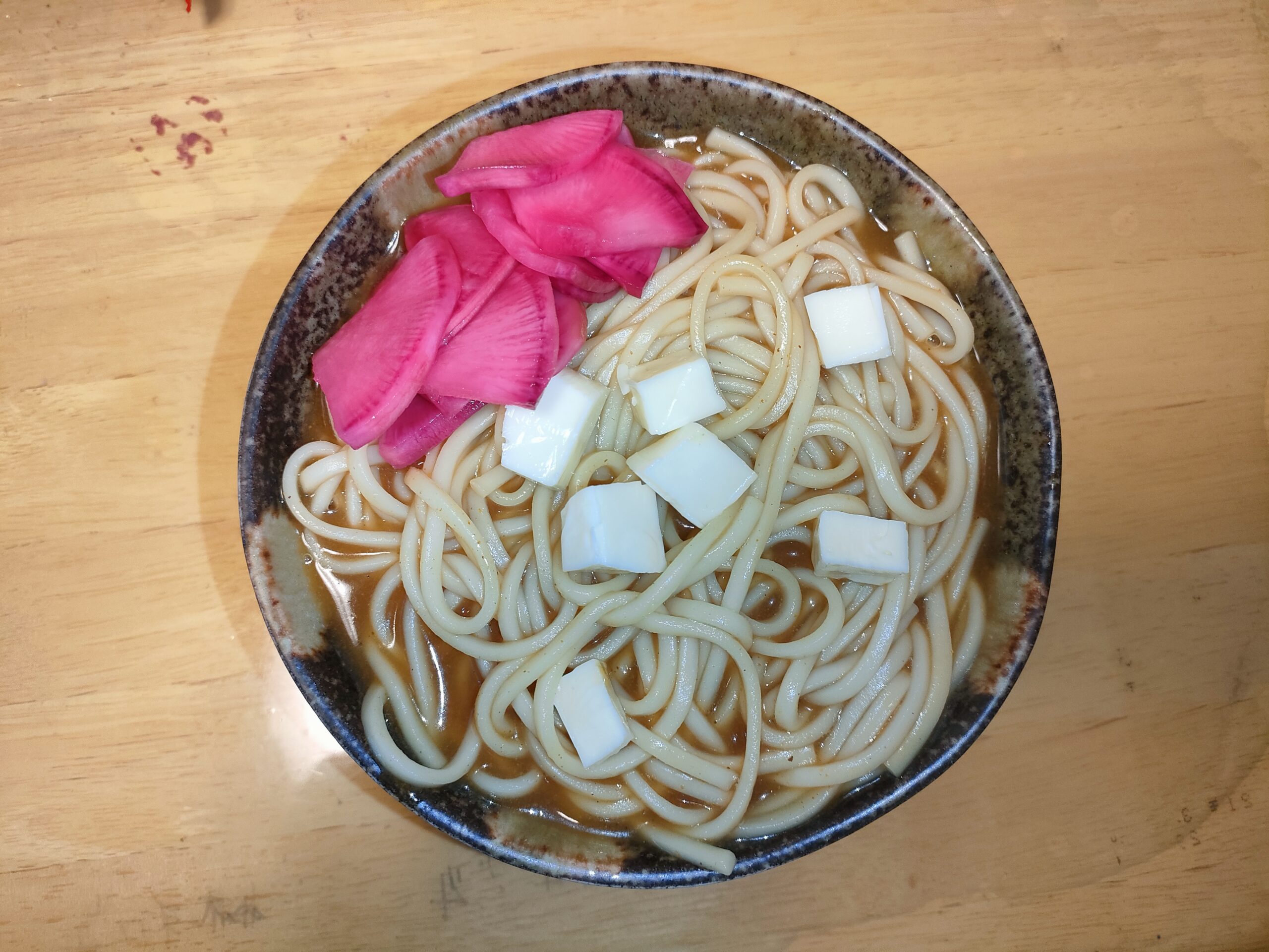 ヒガシマルのカレーうどんスープでおやつを作った